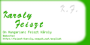 karoly feiszt business card